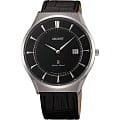 Orient Orient GW03006B (FGW03006B)  FGW03006B  мужские часы  черный циферблат, браслет кожа + текстиль — вид спереди