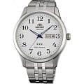 Orient Orient AB0B002W (FAB0B002W)  AB0B002W  мужские часы  белый циферблат, браслет  — вид спереди