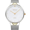 Obaku Obaku Diamond V302LXCWMC  V302LXCWMC кварцевые женские часы  белый циферблат, браслет нержавеющая сталь — вид спереди