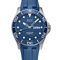 Mido Mido Ocean Star 200c M042.430.17.041.00  M0424301704100 механические мужские часы  синий циферблат, браслет каучук — вид спереди