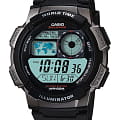 Casio Casio Collection AE-1000W-1BVDF (AE-1000W-1B)  AE-1000W-1B кварцевые мужские часы  зеленый циферблат, браслет пластик — вид спереди