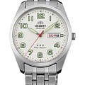 Orient Orient RA-AB0025S1  RA-AB0025S механические мужские часы  белый циферблат, браслет нержавеющая сталь — вид спереди