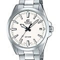 Casio Casio Edifice EFV-100D-7A EFV EFV-100D-7A кварцевые мужские часы белый циферблат, браслет нержавеющая сталь — вид спереди