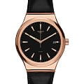 Swatch Swatch Irony Sistem51 YIG400  YIG400 механические мужские часы  черный циферблат, браслет кожаный — вид спереди