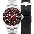 Spinnaker Spinnaker Spence SP-5097-55  SP-5097-55 механические мужские часы  бордовый циферблат, браслет кожаный — вид спереди