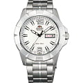 Orient Orient EM7L005W (FEM7L005W)  FEM7L005W механические мужские часы  белый циферблат, браслет  — вид спереди
