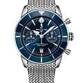 Breitling Breitling Superocean Heritage B01 Chronograph 42 AB0156161C1A1  AB0156161C1A1 механические мужские часы  синий циферблат, браслет нержавеющая сталь — вид спереди