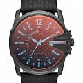 Diesel Diesel MS9 Chrono DZ1657  DZ1657 кварцевые мужские часы  черный циферблат, браслет кожаный — вид спереди