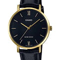 Casio Casio Collection LTP-VT01GL-1B  LTP-VT01GL-1B кварцевые женские часы  черный циферблат, браслет кожаный — вид спереди