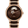 Rado Rado Centrix Automatic Open Heart R30013302 Automatic R30013302 механические мужские часы  коричневый циферблат, браслет высокотехнологичная керамика + нержавеющая сталь с pvd покрытием — вид спереди