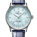 Breitling Breitling Navitimer Automatic 32 A77320171C1P1  A77320171C1P1 механические мужские часы  голубой циферблат, браслет кожаный — вид спереди