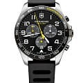 Victorinox Victorinox Fieldforce Sport Chronograph 241892  241892 кварцевые мужские часы  черный циферблат, браслет резина — вид спереди