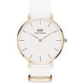 Daniel Wellington Daniel Wellington Petite Dover DW00100311  DW00100311 кварцевые женские часы  белый циферблат, браслет нейлон — вид спереди