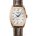 Longines Longines Evidenza L2.142.8.73.4  L21428734 механические женские часы  серебристый циферблат, браслет кожаный — вид спереди