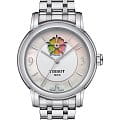 Tissot Tissot Lady Heart Flower Powermatic 80 T050.207.11.117.05  T0502071111705 механические женские часы  белый циферблат, браслет нержавеющая сталь — вид спереди