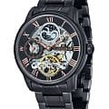 Earnshaw Earnshaw Longitude ES-8006-55  ES-8006-55 механические мужские часы  черный циферблат, браслет сталь с ip покрытием — вид спереди