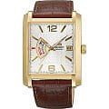 Orient Orient FNAB002W (FFNAB002W)  FFNAB002W механические мужские часы  белый циферблат, браслет кожаный — вид спереди