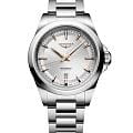 Longines Longines Conquest L3.320.4.72.6  L33204726 механические мужские часы  серебристый циферблат, браслет нержавеющая сталь 316l — вид спереди
