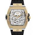 Philipp Plein Philipp Plein The Skeleton 2.0 PWJFA0825  PWJFA0825 механические мужские часы  серебристый циферблат, браслет силикон — вид спереди