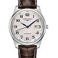 Longines Longines Master Collection L2.893.4.78.3  L28934783 механические мужские часы  серебристый циферблат, браслет кожаный — вид спереди
