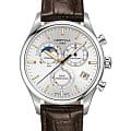 Certina Certina DS-8 Chronograph Moon Phase C033.450.16.031.00 DS 8 C0334501603100 кварцевые мужские часы  серебристый циферблат, браслет кожаный — вид спереди