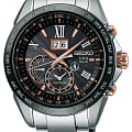 Seiko Seiko Astron GPS Solar SSE151J1  SSE151J1 кварцевые мужские часы  коричневый циферблат, браслет нержавеющая сталь — вид спереди