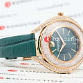 Swarovski Swarovski Crystalline Aura 5644078 кварцевые женские часы часы, крупный план зеленый циферблат