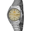 Orient Orient AB00003C (FAB00003C)  FAB00003C механические мужские часы  желтый циферблат, браслет  — вид спереди