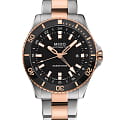 Mido Mido Ocean Star GMT M026.629.22.051.00  M0266292205100 механические мужские часы  черный циферблат, браслет нержавеющая сталь — вид спереди