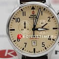 Swiss Military by Chrono Swiss Military by Chrono Vintage Chronograph SM34098.09 кварцевые мужские часы часы, крупный план бежевый циферблат