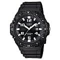 Casio Casio Illuminator MRW-S300H-1B  MRW-S300H-1B автокварц (кинетик) мужские часы  черный циферблат, браслет пластик — вид спереди