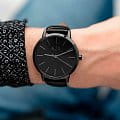 Armani Exchange Armani Exchange Cayde  AX2705  итальянские мужские часы на браслете кожаный боковой вид
