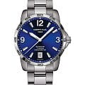 Certina Certina DS Podium 40mm C034.451.44.047.00  C0344514404700 кварцевые мужские часы  синий циферблат, браслет титановый — вид спереди