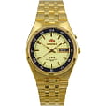 Orient Orient EM6H00GR (FEM6H00GR)  FEM6H00GR механические мужские часы  шампань циферблат, браслет  — вид спереди