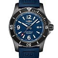 Breitling Breitling Superocean Automatic 46 Black Steel M17368D71C1S2  M17368D71C1S2 механические мужские часы  синий циферблат, браслет каучук — вид спереди