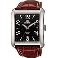 Orient Orient ERAG002B (FERAG002B)  FERAG002B механические мужские часы  черный циферблат, браслет кожа + текстиль — вид спереди