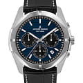 Jacques Lemans Jacques Lemans 1-2180D  1-2180D кварцевые мужские часы  синий циферблат, браслет кожаный — вид спереди
