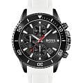 Hugo Boss Hugo Boss Admiral HB1513966  HB1513966 кварцевые мужские часы  черный циферблат, браслет силикон — вид спереди