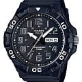 Casio Casio Collection MRW-210H-1AVDF (MRW-210H-1A)  MRW-210H-1A автокварц (кинетик) мужские часы  черный циферблат, браслет пластик — вид спереди