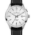 Jacques Lemans Jacques Lemans Hybromatic 1-2130B  1-2130B кварцевые мужские часы  белый циферблат, браслет кожаный — вид спереди