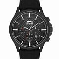 Slazenger Slazenger SL.09.2136.2.01  SL.09.2136.2.01 кварцевые мужские часы  черный циферблат, браслет суперметалл с ip покрытием + силикон — вид спереди