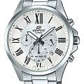 Casio Casio Edifice EFV-500D-7A EFV EFV-500D-7A кварцевые мужские часы  белый циферблат, браслет нержавеющая сталь — вид спереди