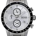 Hugo Boss Hugo Boss Rafale Silver HB1513511  HB1513511 кварцевые мужские часы  серебристый циферблат, браслет нержавеющая сталь — вид спереди