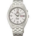 Orient Orient EM0401UW (FEM0401UW)  FEM0401UW механические мужские часы  белый циферблат, браслет  — вид спереди