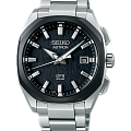 Seiko Seiko Astron GPS SSJ007J1  SSJ007J1 кварцевые мужские часы  черный циферблат, браслет титановый — вид спереди