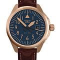 Aviator Aviator Airacobra 43 Type A V.1.38.2.318.4  V.1.38.2.318.4 кварцевые мужские часы  синий циферблат, браслет кожаный — вид спереди