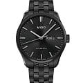 Mido Mido Belluna Sunray M024.630.33.051.00  M0246303305100 механические мужские часы  черный циферблат, браслет нержавеющая сталь — вид спереди
