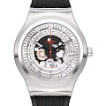 Swatch Swatch Irony Sistem51 YIS431  YIS431  механические мужские часы  серебристый циферблат, браслет резина — вид спереди
