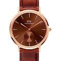 Daniel Wellington Daniel Wellington Classic Multi-Eye St Mawes Amber DW00100707  DW00100707 кварцевые мужские часы  коричневый циферблат, браслет кожаный — вид спереди