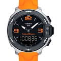 Tissot Tissot T-Race Touch T081.420.17.057.02 T Race T0814201705702 кварцевые мужские часы  черный циферблат, браслет каучук — вид спереди